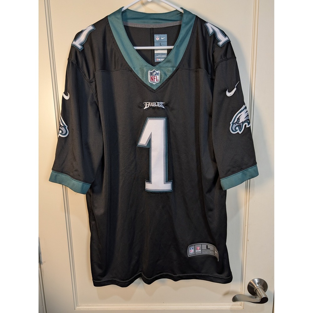 Nike NFL Philadelphia Eagles Jalen Hurts #1 Black Alternate Jersey Mens Large